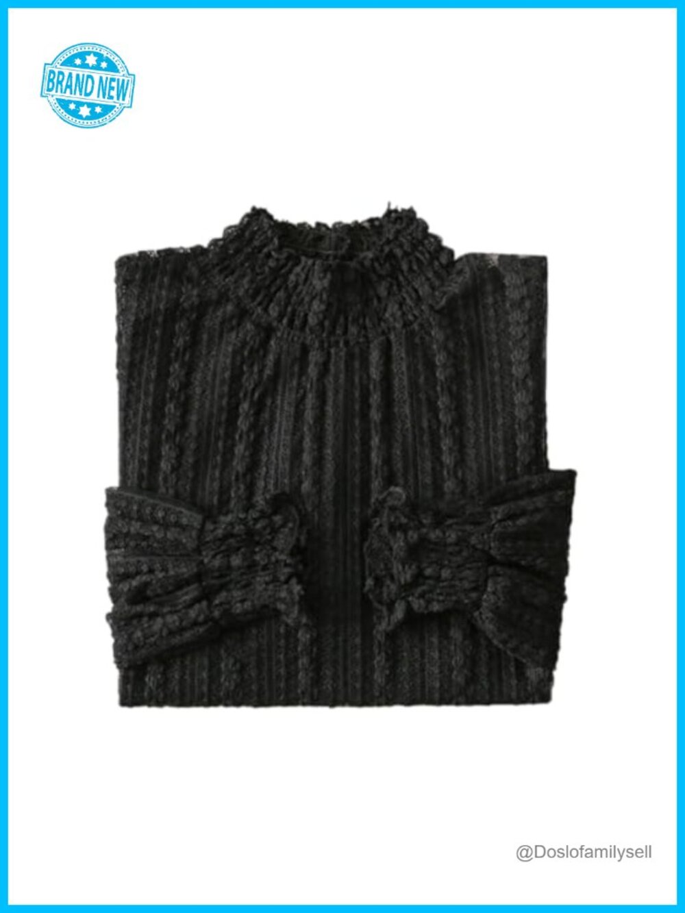 Lace Blouse Sheer Mock Neck Long Sleeve Mesh Top for Women